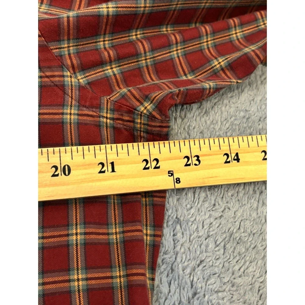 Vintage Polo Ralph Lauren Shirt Mens 15-33 Red Plaid Button Pony 90s Preppy